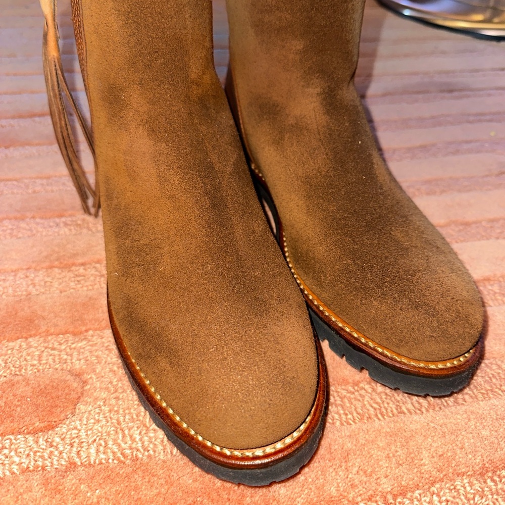 Penelope Chilvers Long Tassle Boots GENEROUS CALF - Tan! - Picture 3 of 10